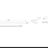 Mexen Line-B afschotprofiel voor glas 120 cm links, zwart - 187004120L