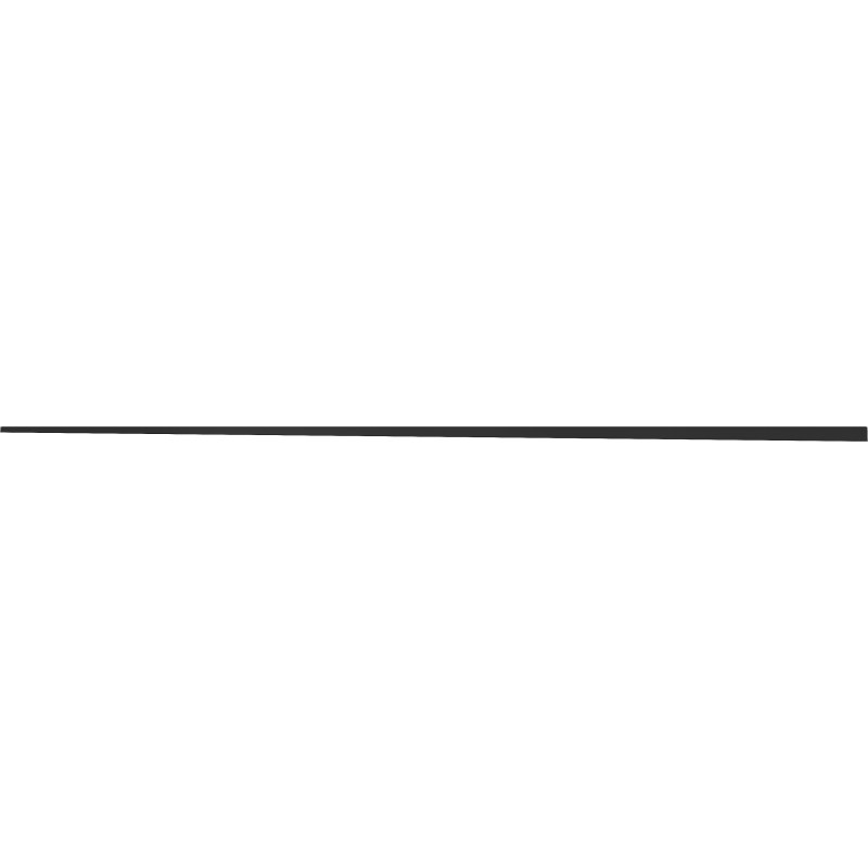 Mexen Line-B guia de declive para vidro 180 cm esquerda, preta - 187004180L