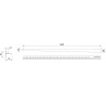 Mexen Line-B guia de declive para vidro 180 cm esquerda, preta - 187004180L