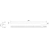 Mexen Line-B Neigungsstreifen für Glas 180 cm links, schwarz - 187004180L