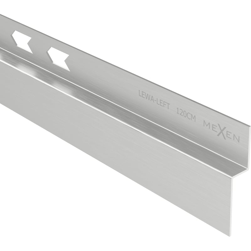 Mexen Line-B profil de pente mural 120 cm gauche, inox - 181002120L