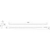Mexen Line-B profil de pente mural 120 cm gauche, inox - 181002120L