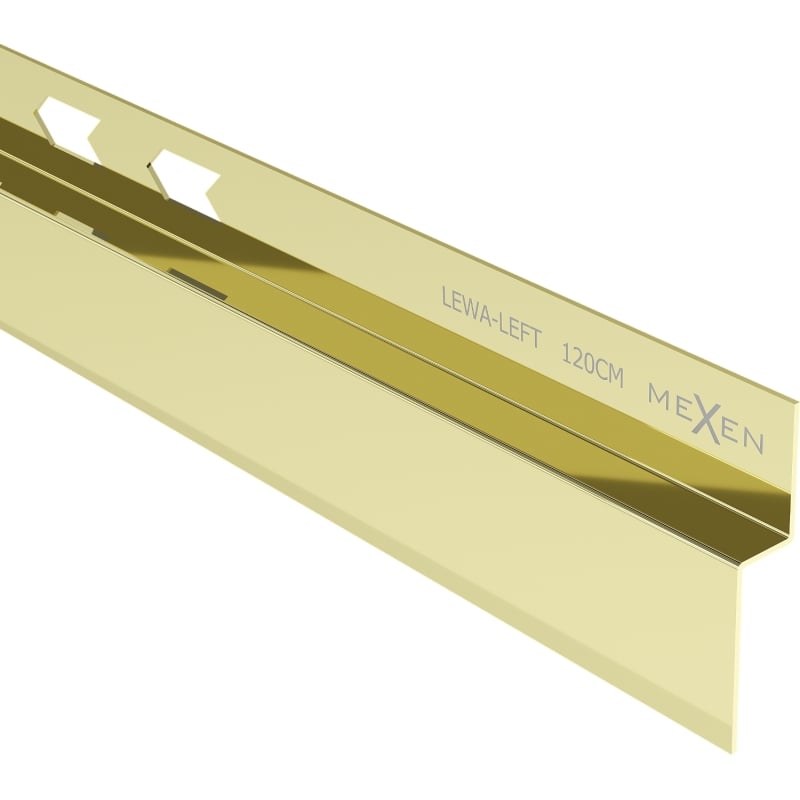 Mexen Line-B barra inclinada de parede 120 cm esquerda, dourada - 185002120L