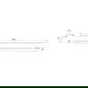 Mexen Line-B Wandabschlussleiste 120 cm links, gold - 185002120L