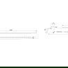 Mexen Line-B Wandabfallleiste 120 cm rechts, gold - 185002120R