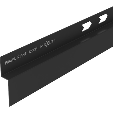 Mexen Line-B listel incliné mural 120 cm droit, noir - 187002120R