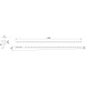 Mexen Line-B moldura declive de parede 120 cm direita, preta - 187002120R