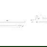 Mexen Line-B muurlijst met afschot 180 cm links, inox - 181002180L