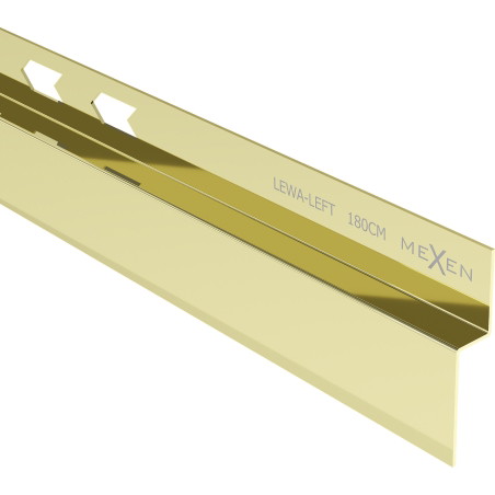 Mexen Line-B abfallende Wandleiste 180 cm links, gold - 185002180L
