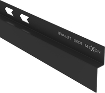 Mexen Line-B väggfalllist vänster 180 cm, svart - 187002180L