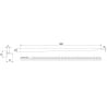 Mexen Line-B Glasklebeliste 180 cm rechts, Inox - 181004180R