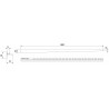 Mexen Line-B profilo inclinato per vetro 180 cm destra, nero - 187004180R