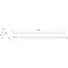 Mexen Line-B wandmontierter Gefälleprofil 180 cm rechts, Inox - 181002180R