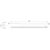 Mexen Line-B bande de seuil pour verre 120 cm gauche, inox - 181004120L
