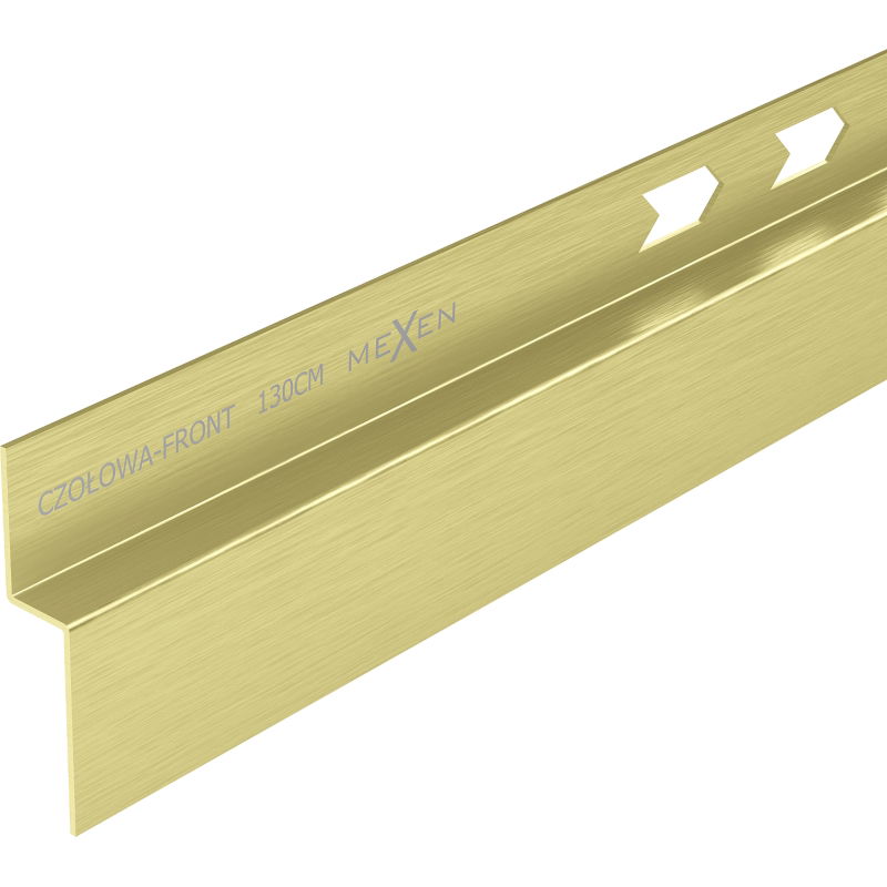 Mexen Line-B Front-Duschleiste 130 cm, gebürstetes Gold - 185503130U