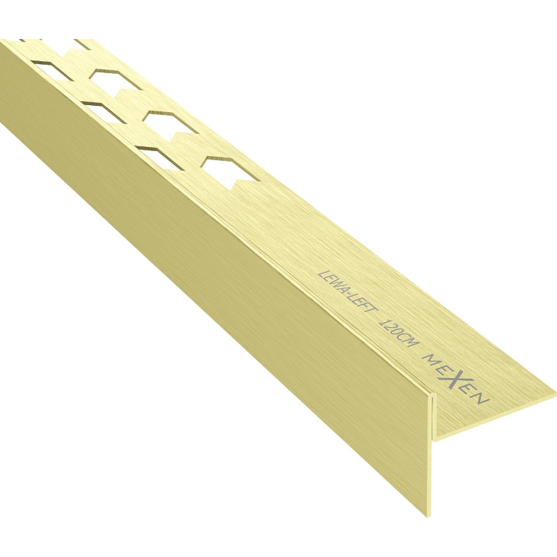 Mexen Line-B listón de pendiente de suelo 120 cm izquierda, dorado cepillado - 185501120L