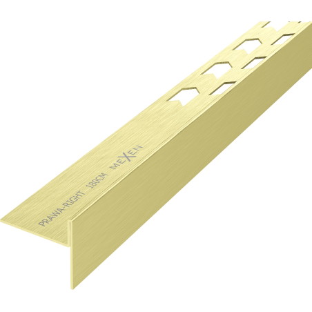 Mexen Line-B listón de drenaje de suelo 180 cm derecho, dorado cepillado - 185501180R