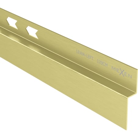 Mexen Line-B an der Wand montierter Gefällestreifen 120 cm links, gebürstet gold - 185502120L