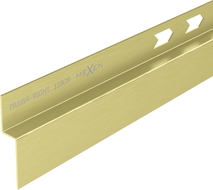 Mexen Line-B Wandabschlussprofil mit Gefälle 120 cm rechts, gebürstetes Gold - 185502120R