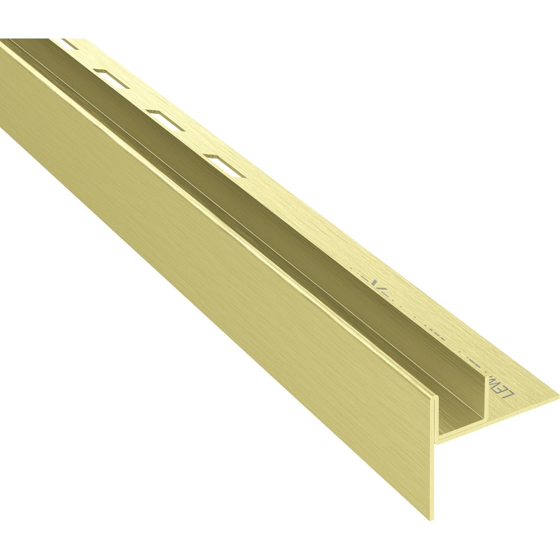 Mexen Line-B calha declive para vidro 120 cm esquerda, escova dourada - 185504120L