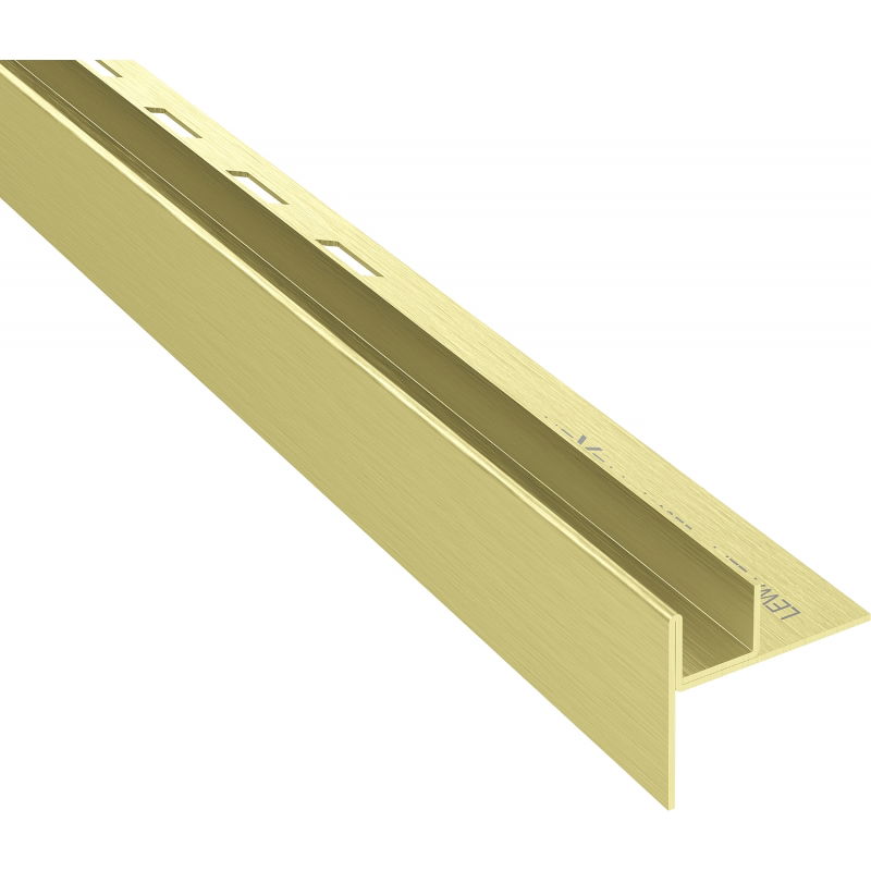 Mexen Line-B Gefälleleiste für Glas 120 cm links, gebürstetes Gold - 185504120L