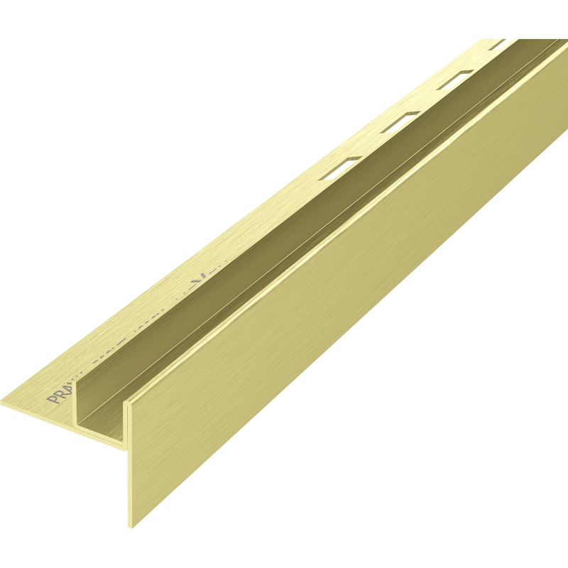 Mexen Line-B listello inclinato per vetro 120 cm destro, spazzolato oro - 185504120R