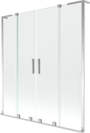 Mexen Velar L Duo parawan nawannowy 2-skrzydłowy rozsuwany 140 x 150 cm, transparent, chrom - 896-140-003-02-01