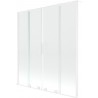 Mexen Velar L Duo vannitoa dušisein kahe tiivaga, lükand 140 x 150 cm, läbipaistev, valge - 896-140-003-02-20