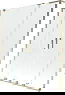 Mexen Velar L Duo Badewannen-Faltwand, 2-flügelig, 140 x 150 cm, transparent, gold - 896-140-003-02-50