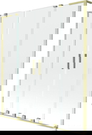 Mexen Velar L Duo badwand scherm 2-delig schuifbaar 140 x 150 cm, transparant, geborsteld goud - 896-140-003-02-55