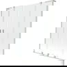 Mexen Velar L Duo Badewannenfaltwand 2-flügelig verschiebbar 140 x 150 cm, transparent, gebürstetes Nickel - 896-140-003-02-97