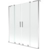 Mexen Velar L Duo 2-osaline libisev vannisein 160 x 150 cm, läbipaistev, kroom - 896-160-003-02-01