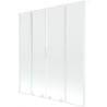 Mexen Velar L Duo dvostruki pomični tuš paravan 160 x 150 cm, proziran, bijeli - 896-160-003-02-20