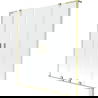 Mexen Velar L Duo Badewannenabtrennung 2-flügelig, verschiebbar, 160 x 150 cm, transparent, gebürstet gold - 896-160-003-02-55