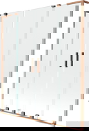 Mexen Velar L Duo Duschwand, 2-flügelig, verschiebbar, 160 x 150 cm, transparent, gebürstetes Kupfer - 896-160-003-02-65