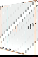 Mexen Velar L Duo paroi de baignoire à 2 panneaux coulissants 160 x 150 cm, transparent, cuivre brossé - 896-160-003-02-65