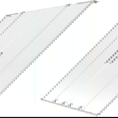 Mexen Velar L Divdaļīgs dušas ekrāns, 2-daļīgs bīdāms, 160 x 150 cm, caurspīdīgs, matēts niķelis - 896-160-003-02-97