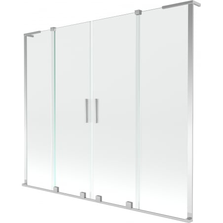 Mexen Velar L Duo Badewannenwand 2-flügelig verschiebbar 170 x 150 cm, transparent, Chrom - 896-170-003-02-01