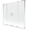 Mexen Velar L Duo Badewannenwand 2-flügelig verschiebbar 170 x 150 cm, transparent, Chrom - 896-170-003-02-01
