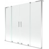 Mexen Velar L Duo parawan nawannowy 2-skrzydłowy rozsuwany 170 x 150 cm, transparent, chrom - 896-170-003-02-01