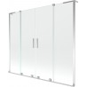 Mexen Velar L Duo vannitoa ekraan kaheosaline lükand 170 x 150 cm, läbipaistev, kroom - 896-170-003-02-01