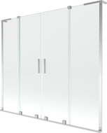 Mexen Velar L Duo vannitoa ekraan kaheosaline lükand 170 x 150 cm, läbipaistev, kroom - 896-170-003-02-01