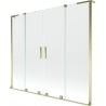 Mexen Velar L Duo paravan za kadu s 2 krila, klizni, 170 x 150 cm, proziran, zlatni - 896-170-003-02-50