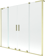 Mexen Velar L Duo parawan nawannowy 2-skrzydłowy rozsuwany 170 x 150 cm, transparent, złoty szczotkowany - 896-170-003-02-55