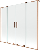 Mexen Velar L Duo 2-panel sliding bathtub screen 170 x 150 cm, transparent, brushed copper - 896-170-003-02-65