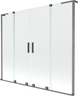 Mexen Velar L Duo badwand 2-delig schuifbaar 170 x 150 cm, transparant, geborsteld pistoolgrijs - 896-170-003-02-66