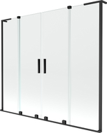 Mexen Velar L Duo paravan za kadu s dva klizna krila 170 x 150 cm, proziran, crni - 896-170-003-02-70