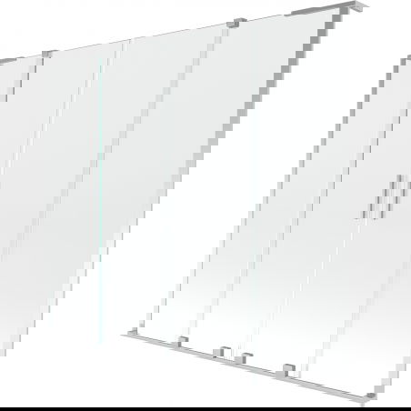 Mexen Velar L Duo zweiflügelige, verschiebbare Badewannenabtrennung 200 x 150 cm, transparent, Chrom - 896-200-003-02-01