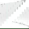 Mexen Velar L Duo zweiflügelige, verschiebbare Badewannenabtrennung 200 x 150 cm, transparent, Chrom - 896-200-003-02-01