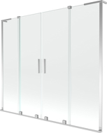 Mexen Velar L Duo paroi de baignoire à 2 volets coulissants 200 x 150 cm, transparent, chrome - 896-200-003-02-01